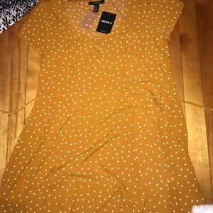 Fit and flare yellow dress.